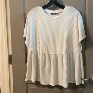 Boohoo peplum ribbed tee